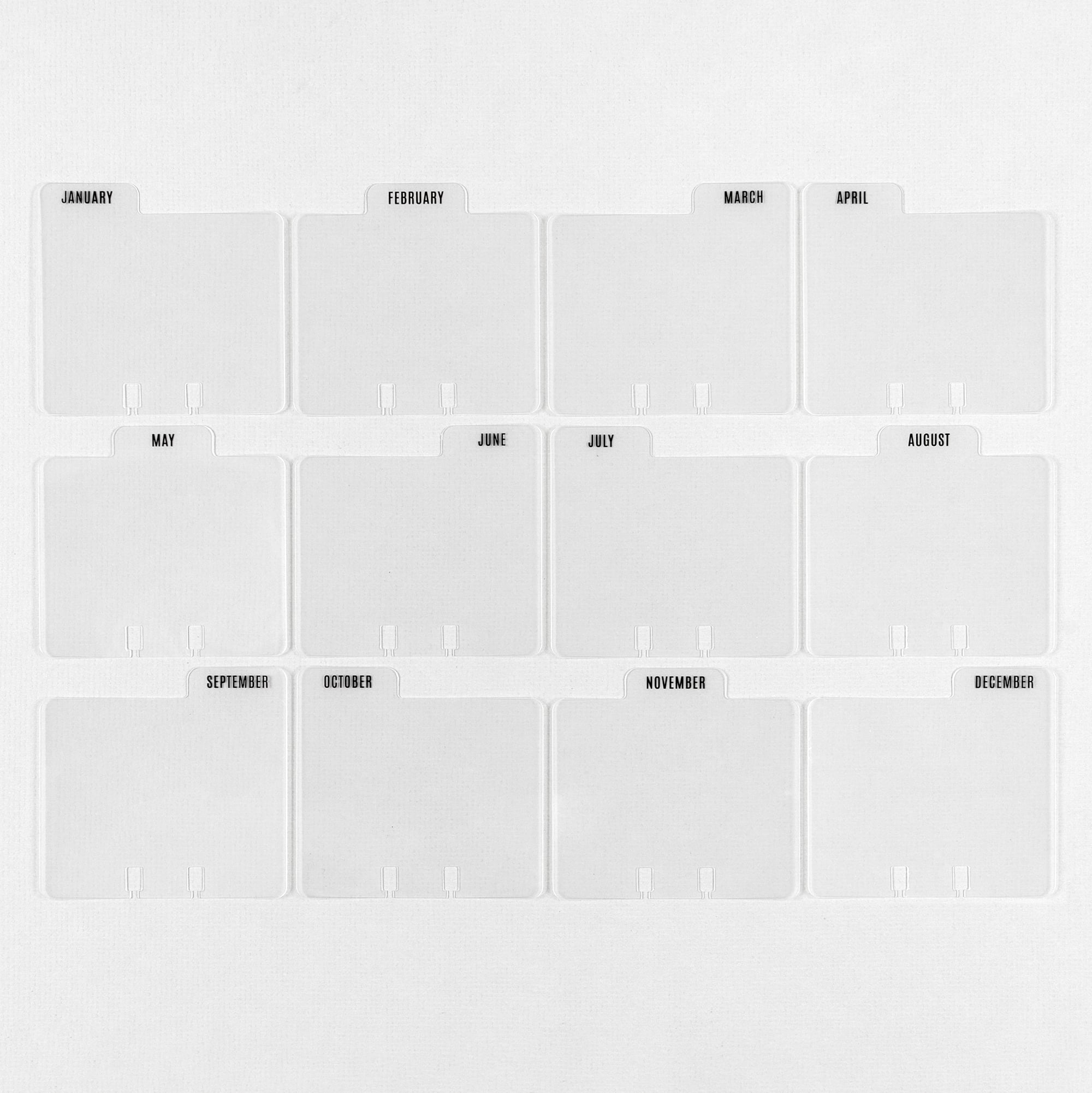 MemoryDex Monthly Dividers - Plastic - Heidi Swapp