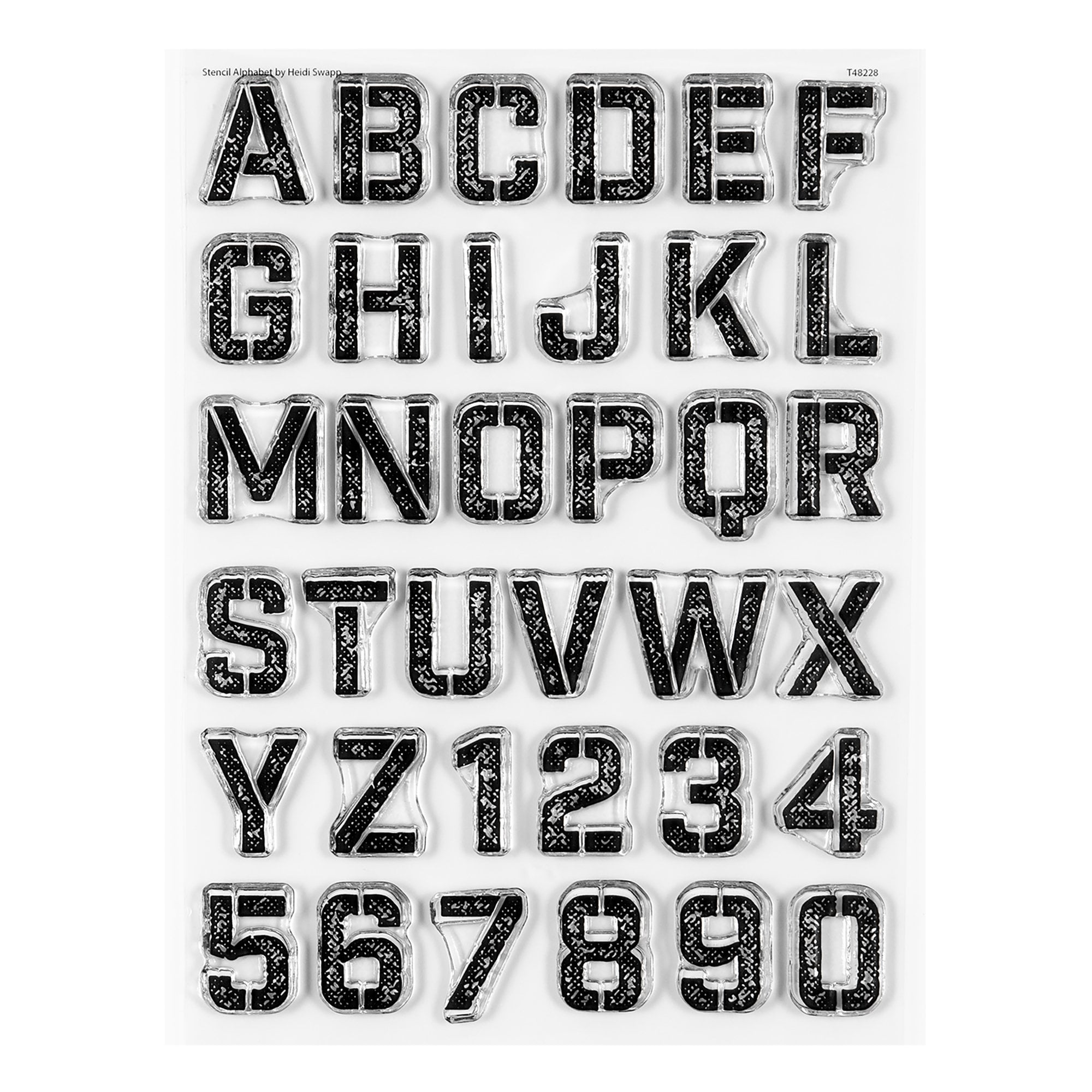 Stamp Set : 6×8 Stencil Alphabet - Heidi Swapp