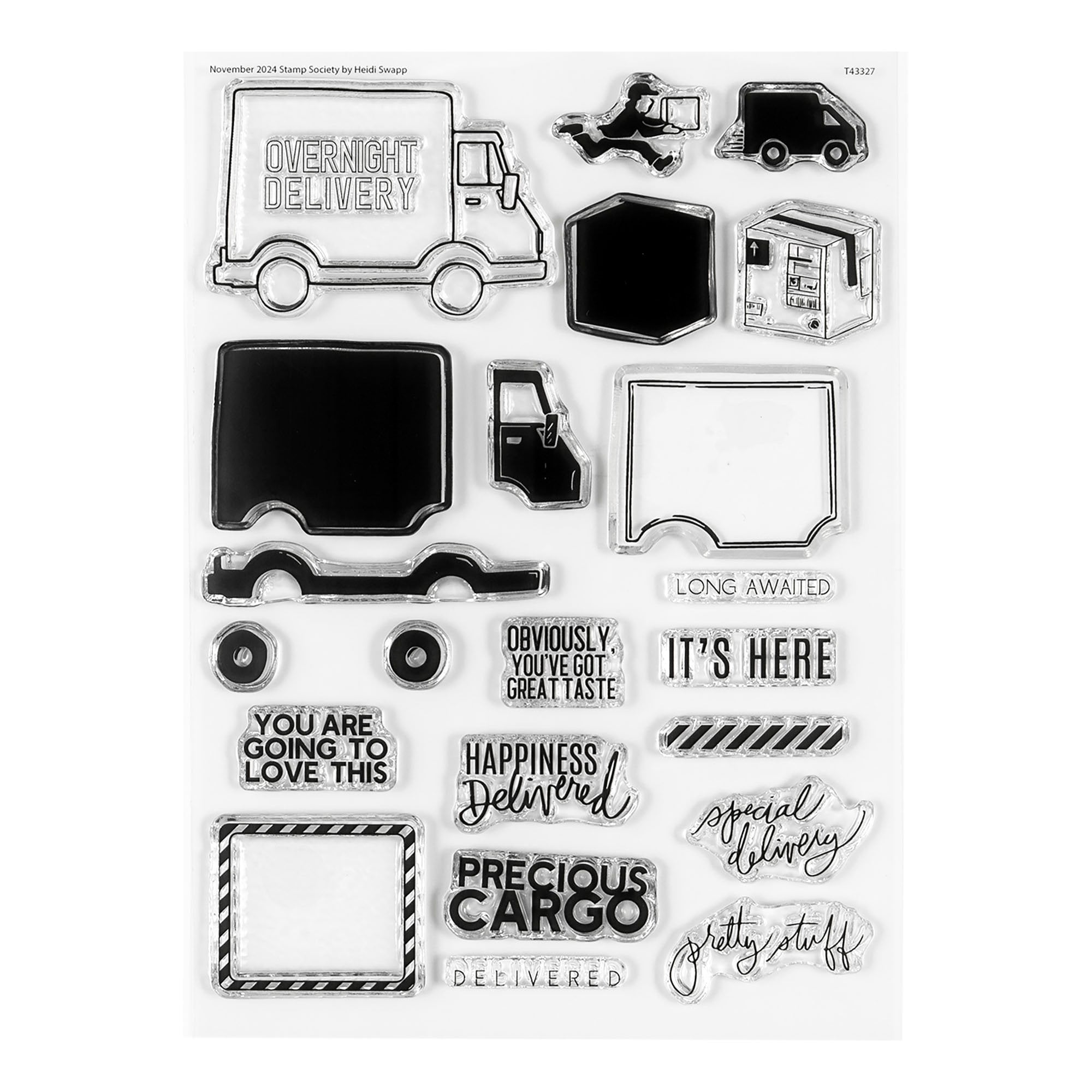 Stamp Set : 6×8 Happiness Delivered - Heidi Swapp