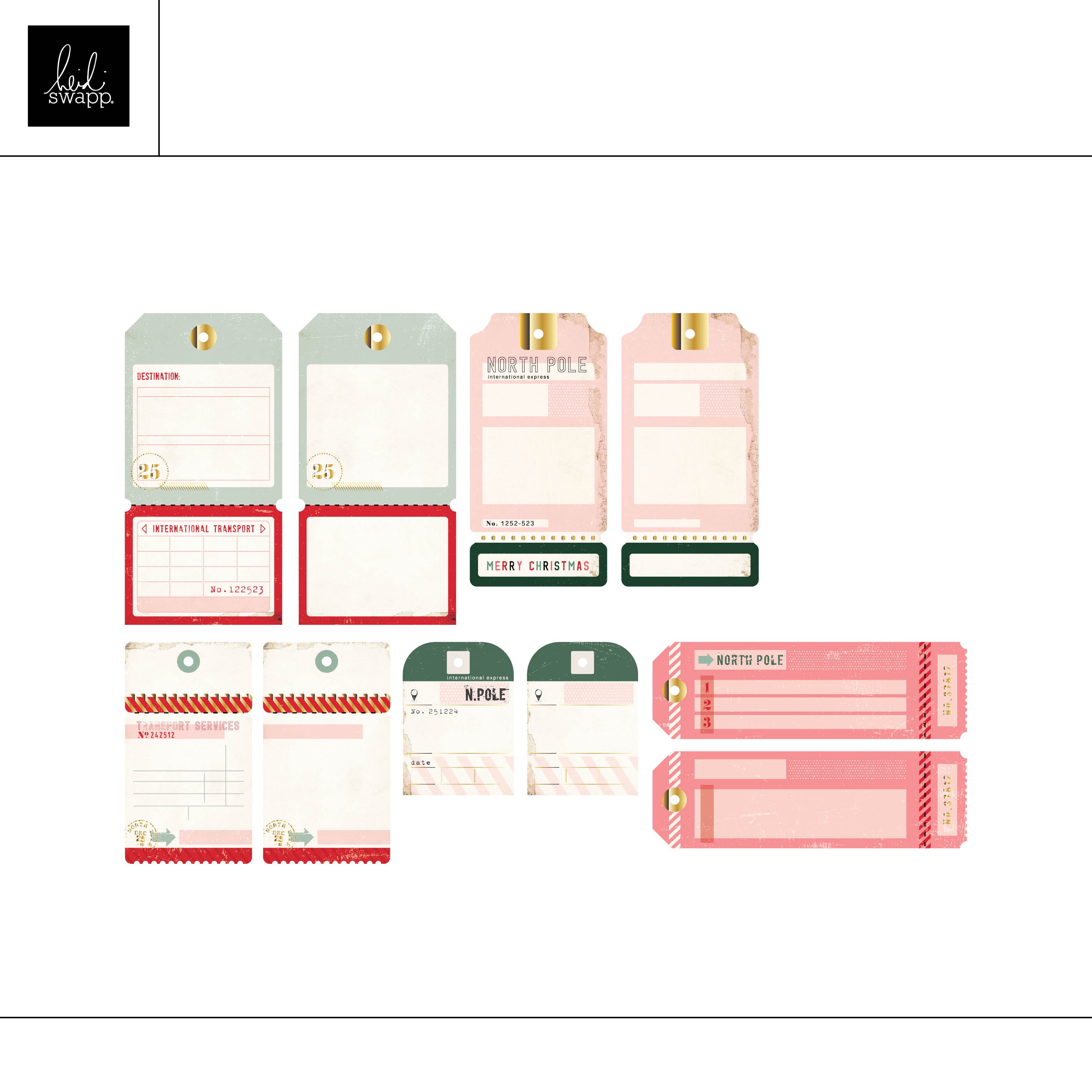 Digital Merry Little Christmas Tags