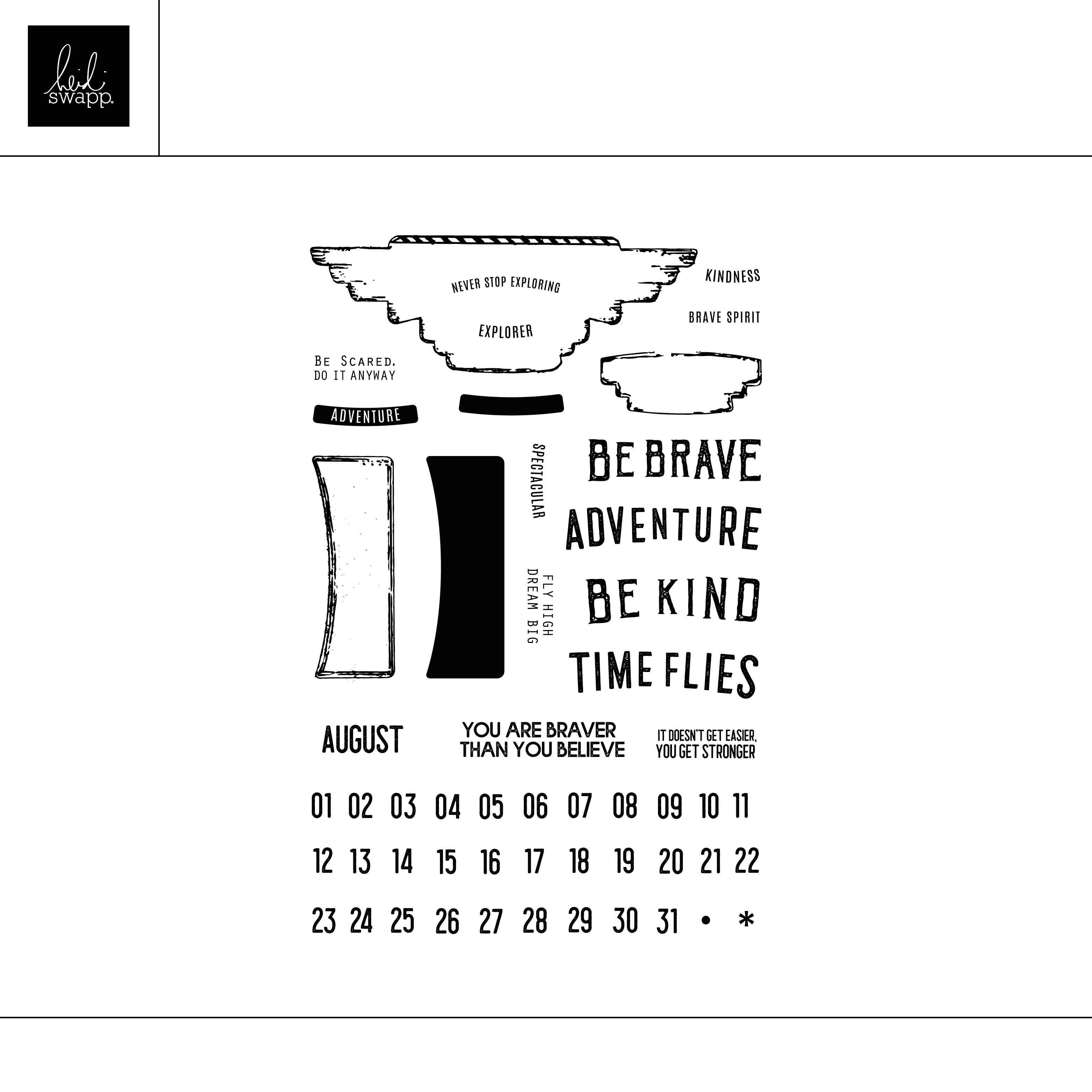 Digital 4×6 August Update Stamp Set