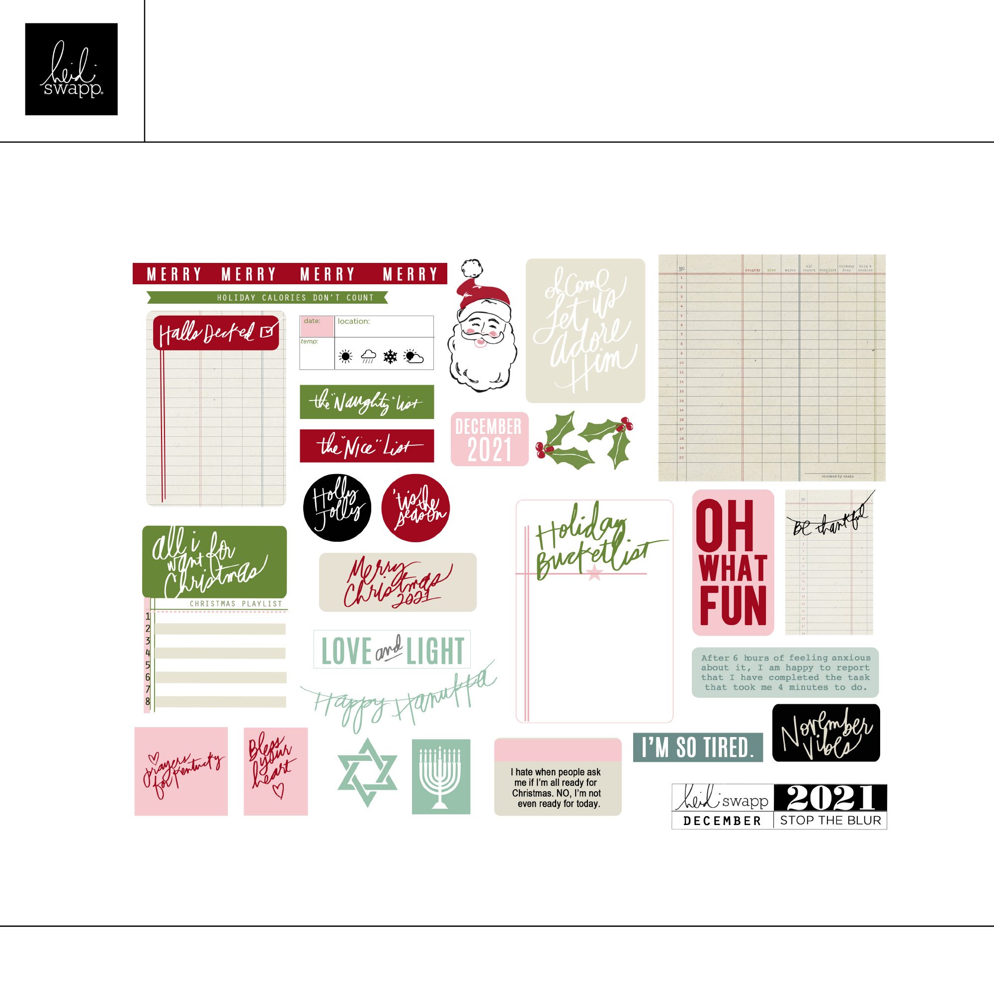 Stop The Blur December 2021 Digital Printable